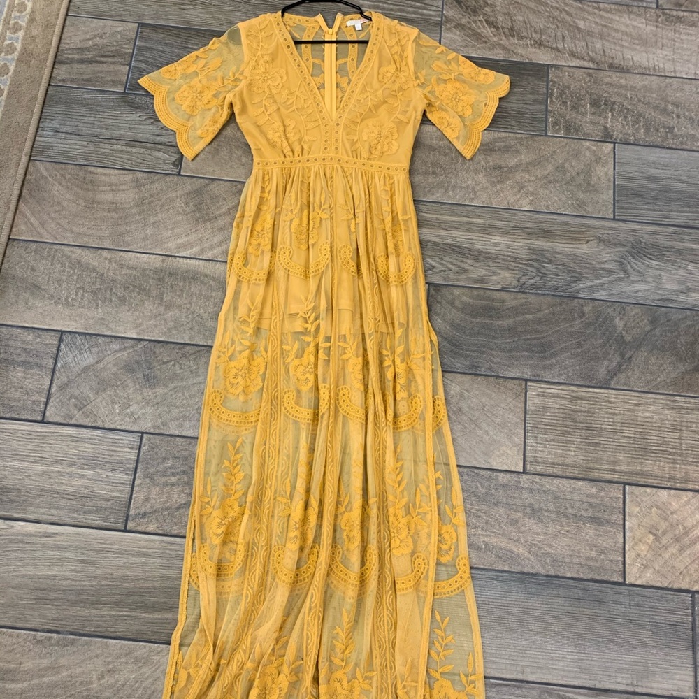 Gianni Bini lace maxi jumpsuit